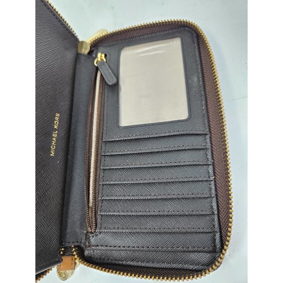 Michael Kors MK Signature Large Flat Multi-Function Phone Case Wallet Wristlet - Picture 5 of 6